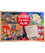 Heinz 57 Original Large RARE! 1953 VTG 2 Print Ad-Clowns-Carnival-15 x 21.5 - $22.49 CAD