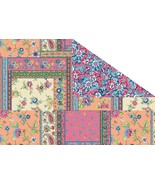 Double-Face Quilted Reversible Floral Tile 42&quot; Wide Fabric by Yard D271.24 - €19,64 EUR