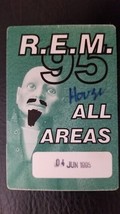 R.E.M. Rem 1995 Tour Rosemont, Illinois Vintage Original Cloth Backstage Pass - $10.00