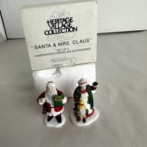 Dept. 56 Christmas Village Accessories Santa &amp; Mrs. Clause #56090  1990-2007 - £10.93 GBP