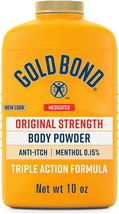Medicated Original Strength Body Powder, 10 Oz., Talc-Free, Anti-Itch, Absorbs &amp; - £8.73 GBP