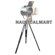 Classical Chrome Finish Wooden Tripod Floor Lamp For Living Room By Naut... - $197.01