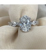 Igi 3.29 TCW (3.09CT) Ovalado Brillante Corte Laboratorio Crecer Diamante Anillo - $2,079.47 - $2,119.08