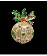 Vintage Gerrys Gold Tone Christmas Ornament Holiday Brooch Pin - €23,00 EUR