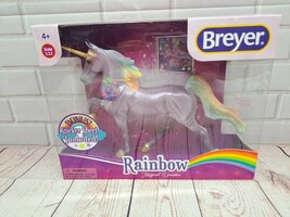 Breyer Rainbow Magical Unicorn 1:12 Scale Figurine Bonus Sticker Sheet#97267 NIB - $371.67 MXN