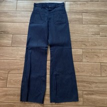 Nos Vintage Navy Men’s Utility Trousers J EAN S Cotton Denim Type I Pocket 30R - £98.32 GBP