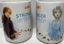 Disney Frozen Coffee Mugs Stronger Together 2 Mugs By Zak New - £22.38 GBP