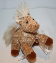 Ty Beanie Baby BARLEY the Horse 6&quot; Beige Plush Pony Stuffed Animal Soft Toy - $182.85 MXN