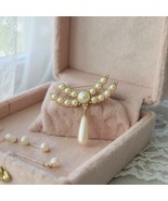 Richelieu Faux Pearl &amp; Crystal Brooch Gilded Age Downton Abbey Princess ... - $14.96