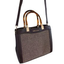 Anne Klein Espresso Brown Vera Convertible Satchel Purse bag - $65.00