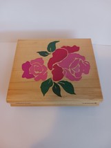 Rubber Stampede Julie&#39;s Rose Rubber Stamp 1995 Z552H Posh Flower 3.5&quot; #A... - $5.68