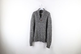 Vtg 90s American Eagle Outfitters Mens XL Distressed Wool Knit Shawl Sweater USA - £35.79 GBP