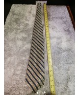 Vintage new old stock Men&#39;s Tie Clayborn brand off-white Navy pinstripe - £7.77 GBP