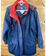 Vintage Cabin Creek Women&#39;s Winter Coat Jacket Blue Plaid Lined Large (1... - $26.27