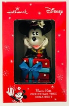 Disney Minnie Mouse Blown Glass Hallmark Christmas Tree Ornament 2015 Pr... - $24.74