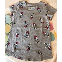 Disney Junior Minnie Mouse Girl&#39;s Heather Gray All Over Print Size: 5, New - £9.35 GBP