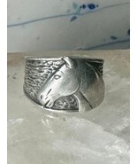 Horse ring horse face  cowgirl southwestern band size 5.50 sterling silver women - $1,658.72 MXN