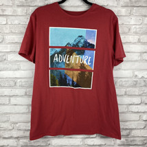 Fission Adventure Tshirt Red Large Mountains Scenery Travel Climbing Graphic - £15.36 GBP