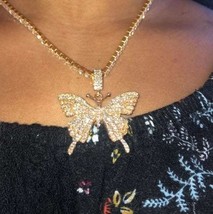 Butterfly Crystal Necklace Chain Jewelry - £17.43 GBP