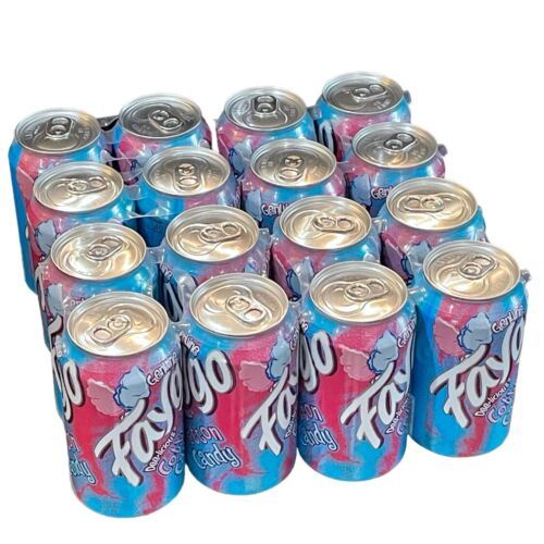 Faygo Soda Cotton Candy Pop 12oz 4pk Cans Made in Detroit Lot Of 4 (16 Cans) New - $78.09