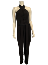 The Limited Black Knit V Neck Back Zip Sleeveless Jumpsuit Size L - $47.49