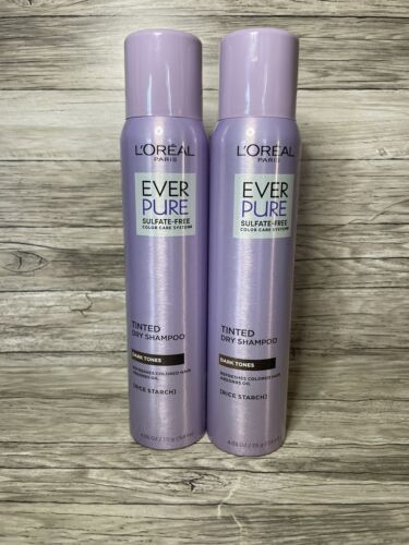 L'Oreal Paris EverPure Sulfate Free Tinted Dry Shampoo For Dark Tones  Pair Of 2 - $33.87