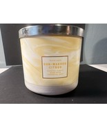 Bath &amp; Body  Works Sun-Washed Citrus 3 Wick Candle New - $357.64 MXN