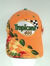 2004 Tropicana 400 Chicagoland NASCAR Orange Strapback Trucker Hat - New! - $28.97