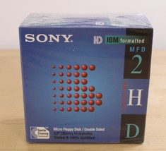 NEW &amp; SEALED Sony 3.5&quot; Floppy Disk 10-Pack 1.44MB 2HD IBM Formatted 10MF... - $9.89