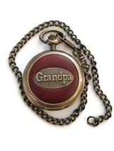 Grandpa Benrus Quartz Pocket Watch Bronze Tone With Chain Needs Repair - £28.54 GBP