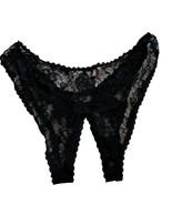 Intimate Attitudes Sexy Black Crotchless Panties Size 1X - $267.89 MXN