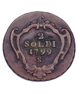 1799-S Italiano Estados Gorizia 2 Soldi XF Estado Km#44 - $232.37 CAD