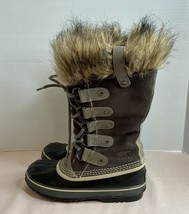 Sorel Womens Suede Faux Fur Trim Joan Of Arctic Snow Boots Brown Size 8 - £61.57 GBP