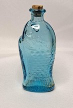 Doctor Fisch&#39;s Bitters Aqua Blue Glass Fish Shape Miniature Wheaton Glas... - £29.89 GBP