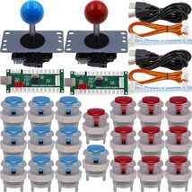 Sj@Jx Arcade Game 2 Player Controller Diy Kit Microswitch Button 4 And 8 Way - $56.97