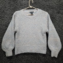 Chelsea &amp; Theodore Sweater Women Small Pink Blue Popcorn Knit Crew Neck ... - $11.41