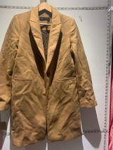 Womens Zara Basic Coat Eur Size Medium Double Breasted Jacket Lined Smart - £26.33 GBP