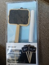 4 Chalkboard Sign Picks With Chalk ~ Total of 4 Picks ~ Table Signs - $2.97