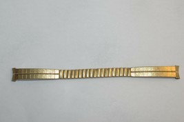 Vintage JB Champion Gold Tone Curved Ends Watch Band For Womens Hamilton   watch - $28.01