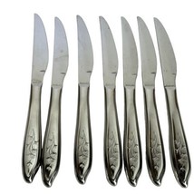 Sears Tradition  MISTY ISLE  Stainless Steel  Dinner Steak Knives Set Of 7 - £25.69 GBP