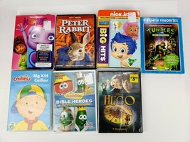 LOT of 8 DVD Video Peter Rabbit, Home Veggietales, Bible Heroes Kids Movies TV - £19.77 GBP