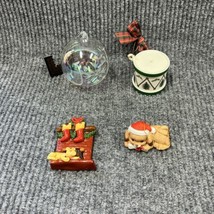 Christmas Ornaments Bundle #4 SPODE Drum RUSS Dog Glass Ball Fireplace Dog READ - $27.26
