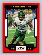 Tyjae Spears #325 2023 Score Tennessee Titans Red - £1.56 GBP
