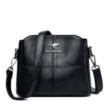 3 Layers Women Tote Bag High Quality Leather Ladies Handbags Leisure Shoulder Ba - £41.27 GBP