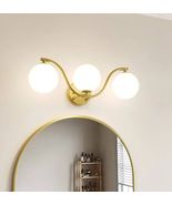 Mercer41 Reshmi Gold  Seel Wavy Dimmable  Vanity Light Bathroom Light - $88.19