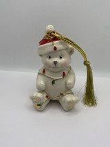 Lenox Very Merry Porcelain Ornament Bear Lights. 1 Of Set Of 5 Collectibles. - £15.73 GBP