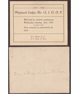 Pejepscot Lodge, Brunswick, ME I.O.O.F. 60th Anniversary Invitation (1904) - $233.23 MXN