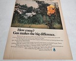 Gas Makes the Big Difference American Gas Man in Tree House Vtg. Print A... - $10.98