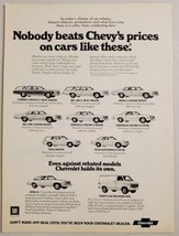 1975 Print Ad Chevrolet Cars &amp; Vans 10 Chevy Models Shown - $15.33