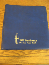 1977 Lincoln Continental &amp; Mark V Product Facts Book Dealer Dealers Album - £77.09 GBP